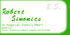 robert simonics business card